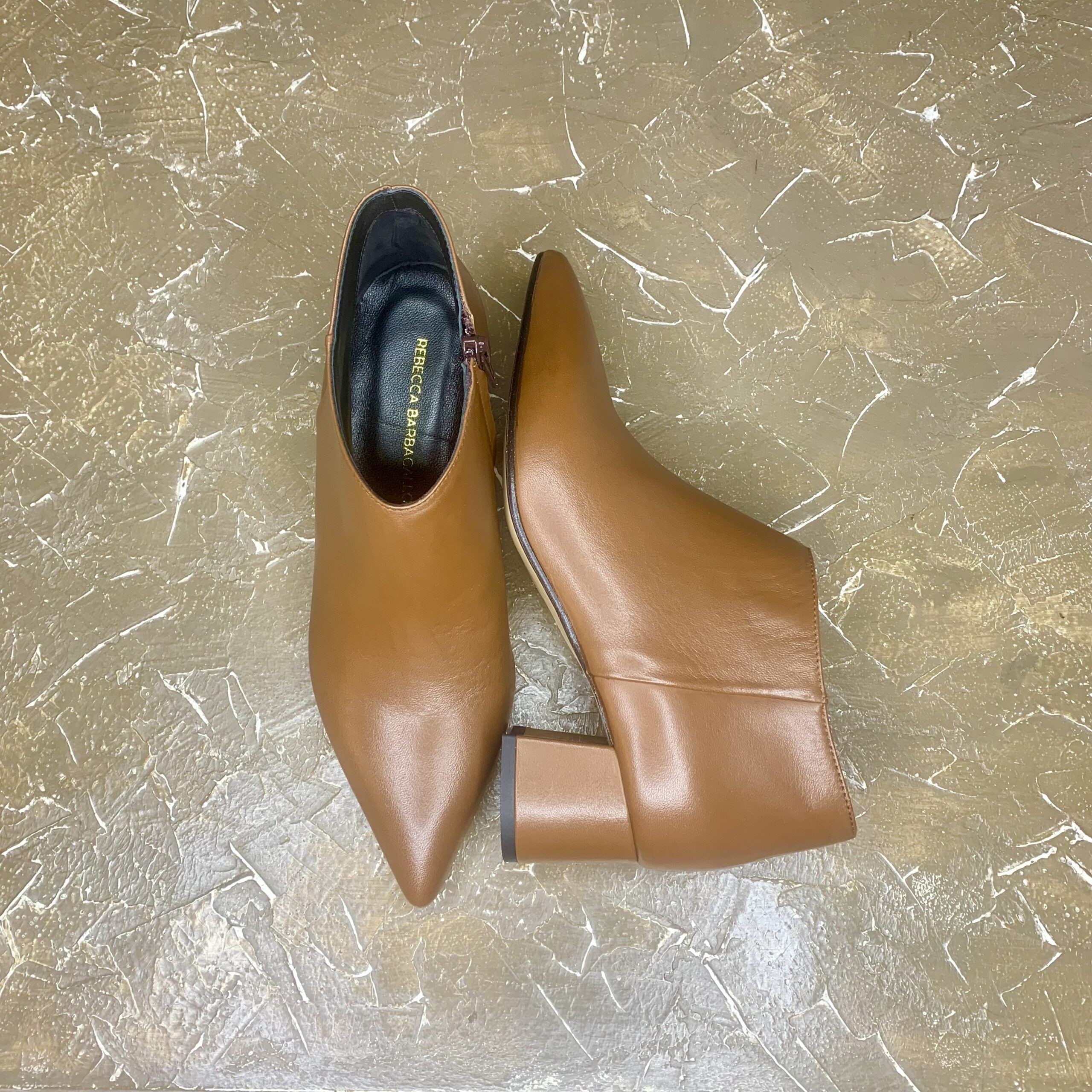 Stivaletti a punta cuoio - Silvia