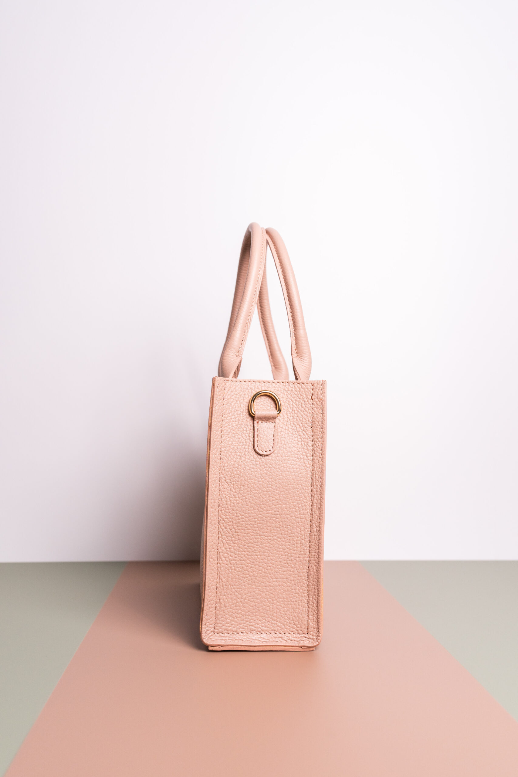 borsa a mano cipria vera pelle