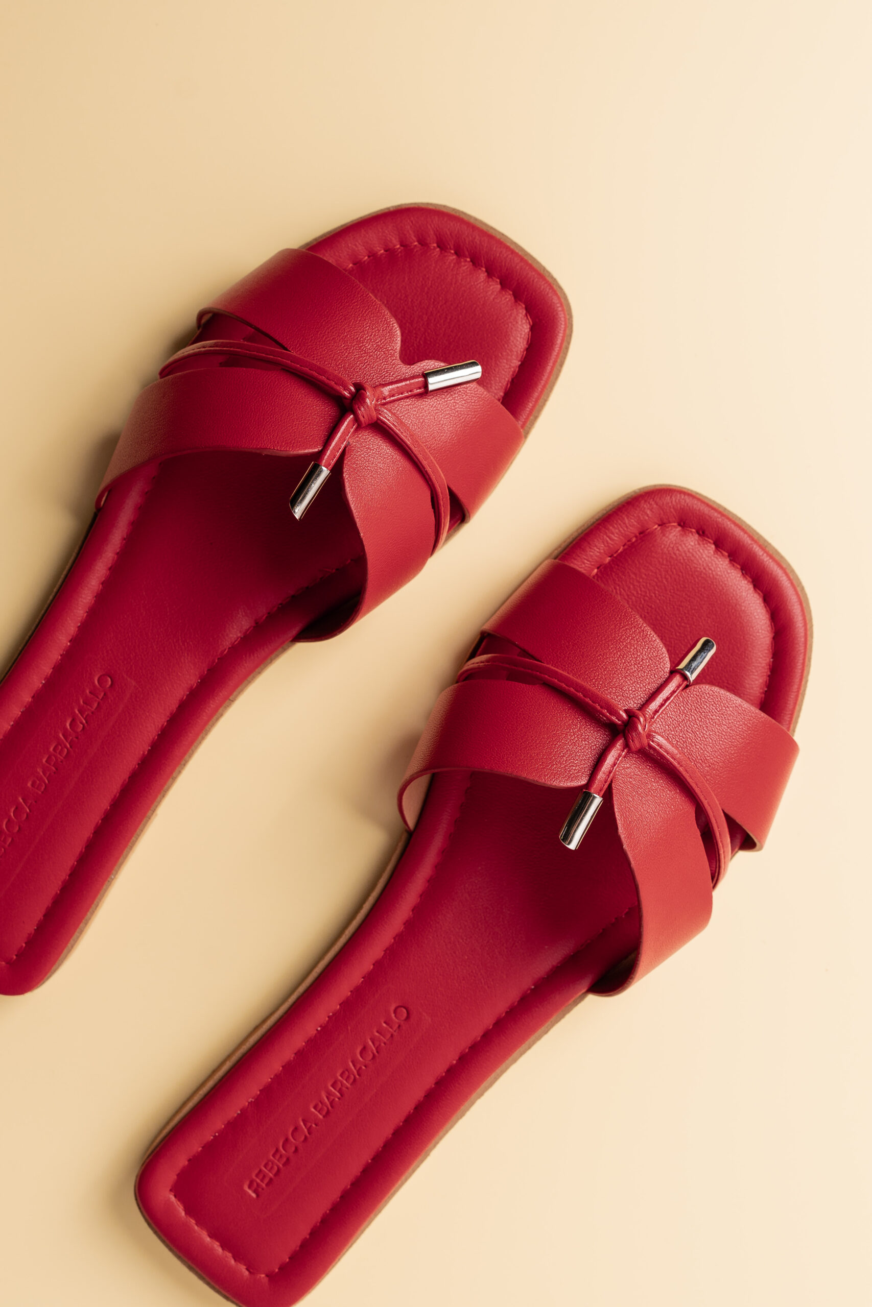 ciabattine rosse vera pelle