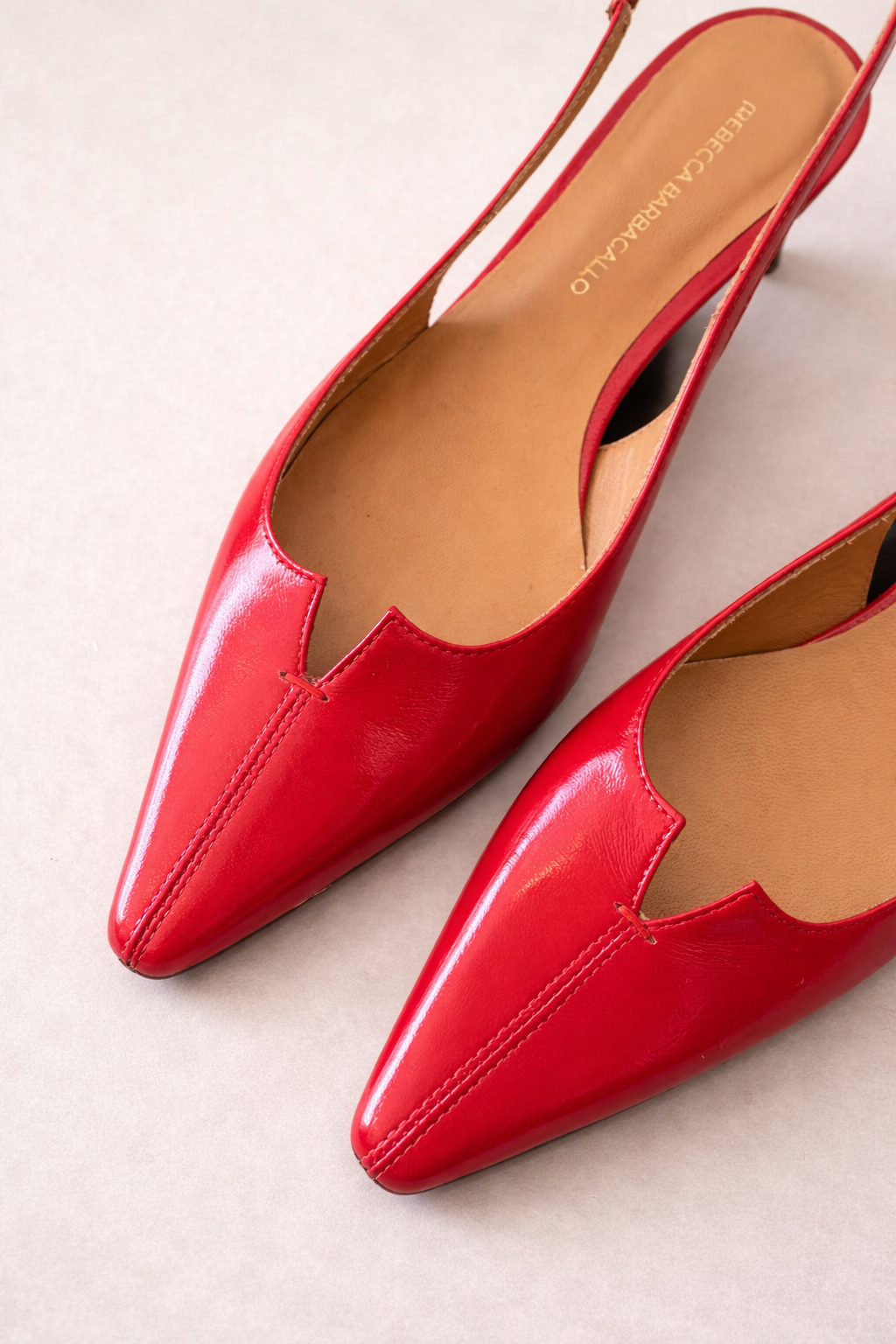 Slingback rosse a punta