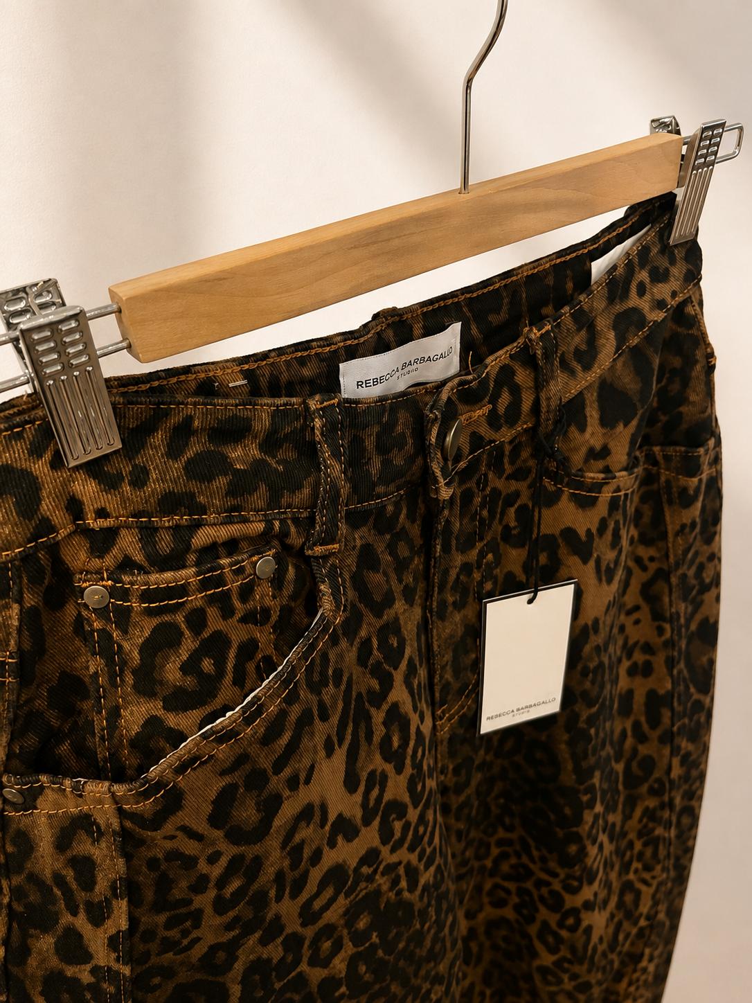 pantaloni animalier barrel tasche
