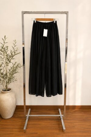 pantaloni neri di cotone